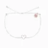 Disney Pura Vida White String Cord Bracelet With Rose Gold Mickey Charm