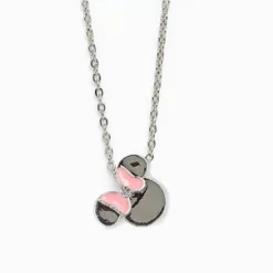 Disney Pura Vida Minnie With Pink Bow Pendant Necklace