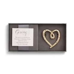 Gold Heart Giving Pin By Demdaco Giving Collection