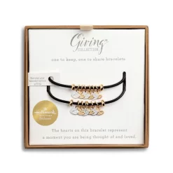 Demdaco Giving Collection Heart Charm Bracelets, Set Of 2