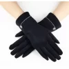 Black Wool Gloves With Button And Outseam Zig Zag BUY 1 GET 1 FREEDetails
