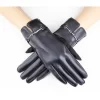 Vegan Faux Leather Gloves With Chain Link In Black BUY 1 GET 1 FREE