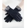Leopard Print Cuffed Fashion Gloves - Black BUY 1 GET 1 FREE