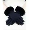 Faux Fur Cuff Black Gloves BUY 1 GET 1 FREE