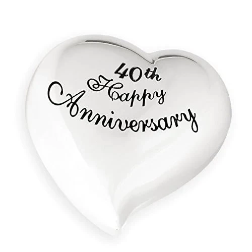 40th Happy Anniversary Heart Keepsake Box 1 40th Happy Anniversary Heart Keepsake Box