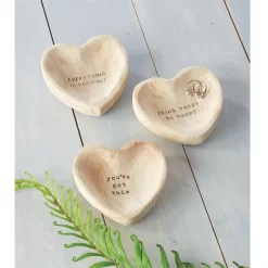 Mud Pie Wooden Heart Trinket Tray With Sentiment -Fashion Accessories Shop 41260018 1
