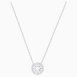 Swarovski Sparkling Dance Round Necklace White