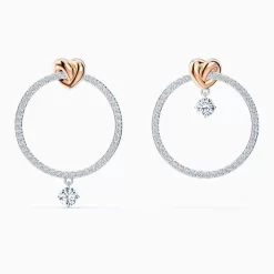 Swarovski Lifelong Heart Hoop Pierced Earrings