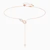 Swarovski Infinity Y Necklace White Rose Gold