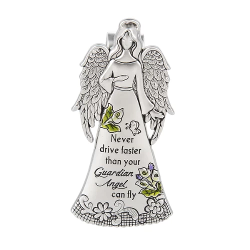 Never Drive Faster Than Your Guardian Angel Can Fly Car Visor Clip 1 Never Drive Faster Than Your Guardian Angel Can Fly Car Visor Clip