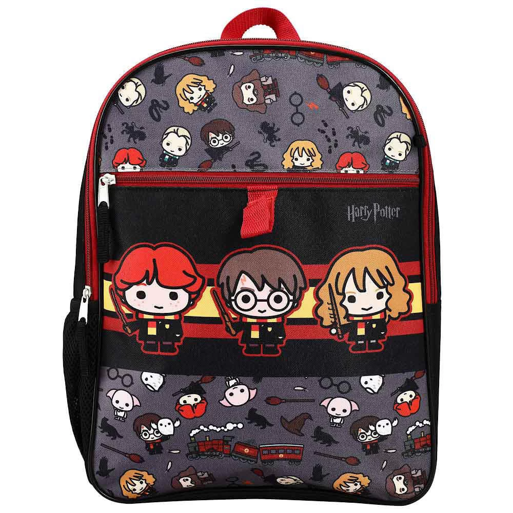 Harry Potter Chibi 5-Piece Backpack Set With Lunch Bag, Utility Case, Rubber Keychain & Mini Waterbottle 2 Harry Potter Chibi 5-Piece Backpack Set With Lunch Bag, Utility Case, Rubber Keychain & Mini Waterbottle - Image 2