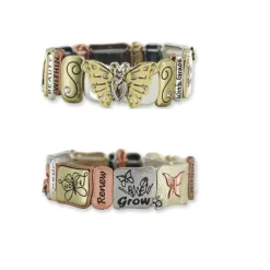 Be Free Butterfly Tri-Tone Bracelet -Fashion Accessories Shop BFYTRI BR