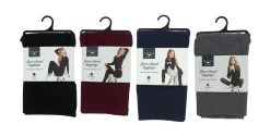 Britt's Knits® Basics Seamless Fleece-Lined Leggings In Black, Burgundy Red, Gray, And Navy -Fashion Accessories Shop BKFLG U24 2