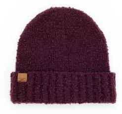 Britt’s Knits Common Good Knit Beanie Hat Made From 50% Recycled Water Bottles -Fashion Accessories Shop Britt sKnitsCommonGoodbeanie burgundy