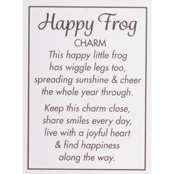 Happy Frog With Wiggle Legs Pocket Token Charm 2 Happy Frog With Wiggle Legs Pocket Token Charm - Image 2