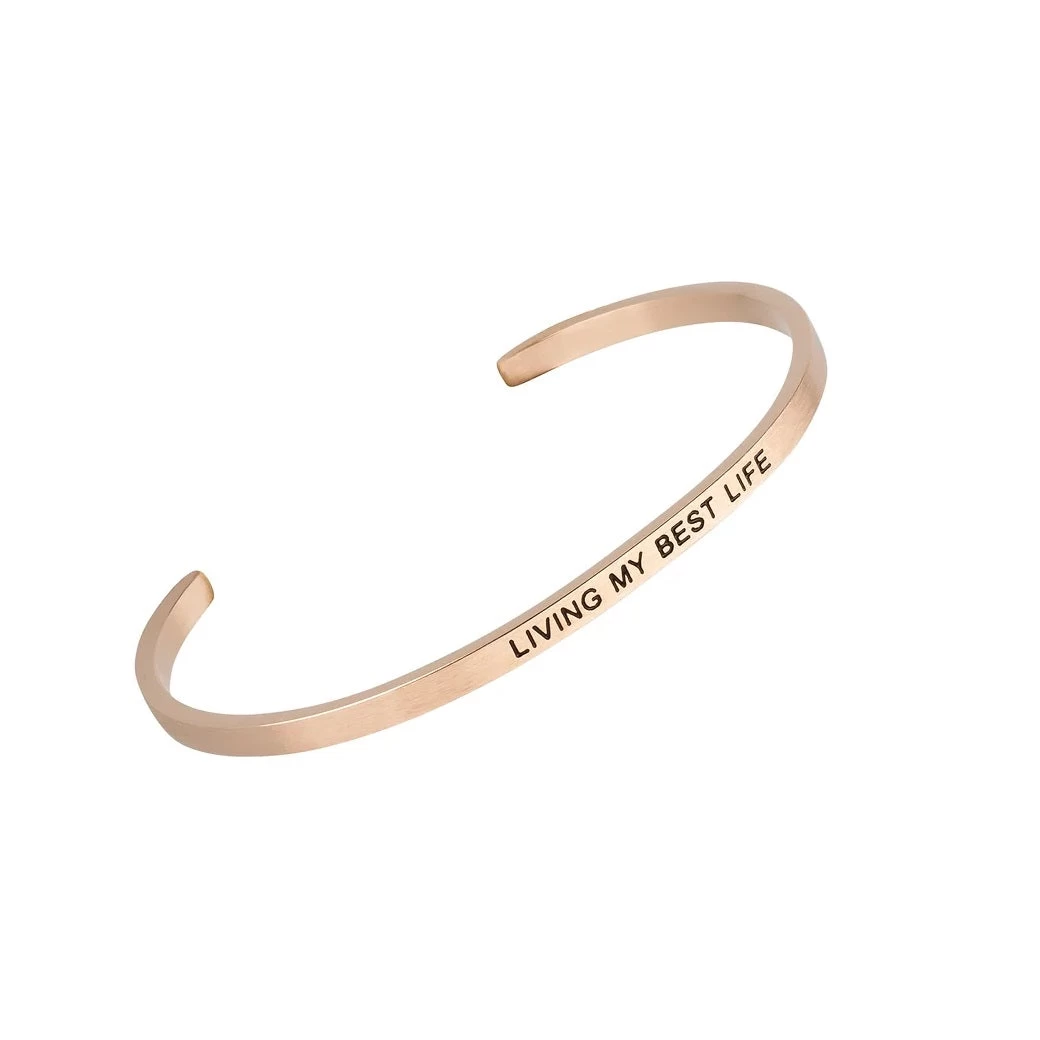 Living My Best Life' Rose Gold Embracelet 1 Living My Best Life' Rose Gold Embracelet