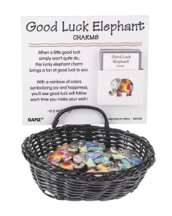 Rainbow Color Good Luck Elephant Pocket Token Charm -Fashion Accessories Shop ER52228
