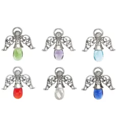 Colors Of Faith Angel With Colored Glass Pocket Token Charm