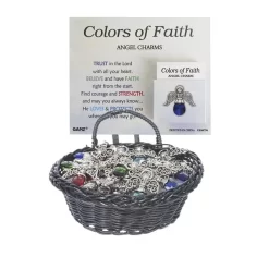 Colors Of Faith Angel With Colored Glass Pocket Token Charm -Fashion Accessories Shop ER64796 3