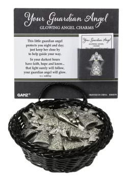Guardian Angel Glow In The Dark Pocket Token Charm -Fashion Accessories Shop ER68270