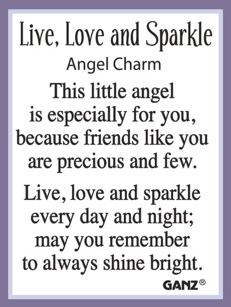 Live Love Sparkle Angel Pocket Token Charm 2 Live Love Sparkle Angel Pocket Token Charm - Image 2