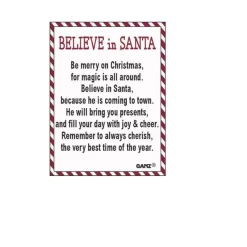 Believe In Santa With Eye Glasses Mini Token Charm -Fashion Accessories Shop EX32826 3