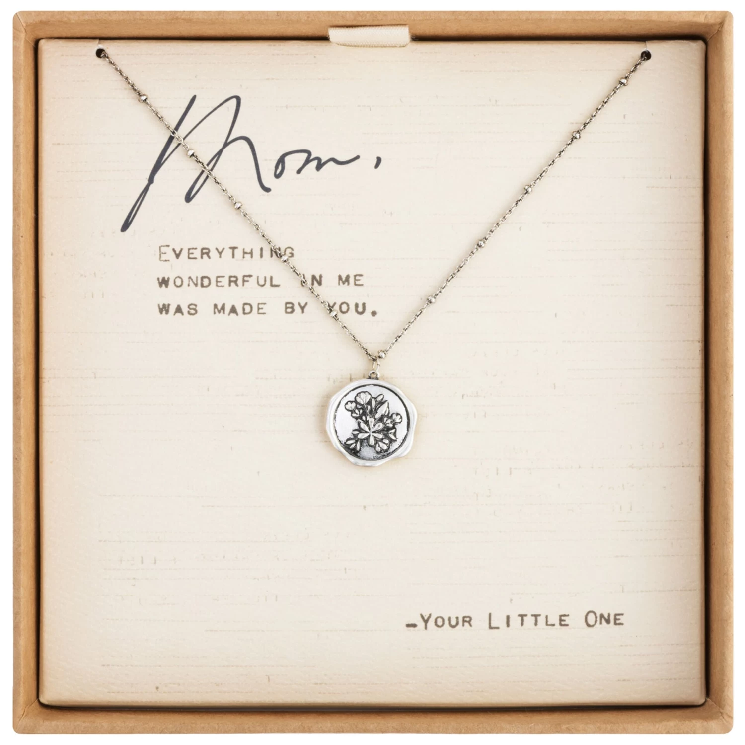 Floral Charm Dear You Mom Necklace 1 Floral Charm Dear You Mom Necklace