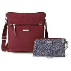Baggallini Go Bagg With RFID Wristlet Russet Red