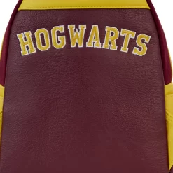 LOUNGEFLY Harry Potter Hogwarts Crest Varsity Jacket Mini Backpack -Fashion Accessories Shop HPBK0242 LFWBHARRYPOTTERGRYFFINDORVARSITYMINIBACKPACK4716DETAIL