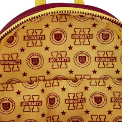 LOUNGEFLY Harry Potter Hogwarts Crest Varsity Jacket Mini Backpack -Fashion Accessories Shop HPBK0242 LFWBHARRYPOTTERGRYFFINDORVARSITYMINIBACKPACK4717INSIDE