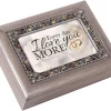 Every Day I Love You More Brushed Pewter Jewelry Music Box Plays You Light Up My Life