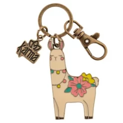 Karma Enamel Key Chain Llama