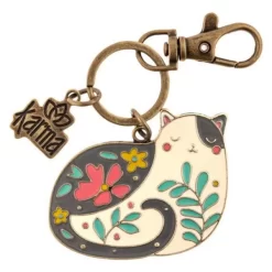 Karma Enamel Key Chain Cat