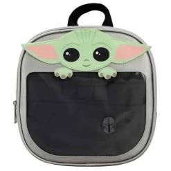 Star Wars The Mandalorian Baby Yoda Grogu Mini Backpack With Insert To Display Collectible Pins