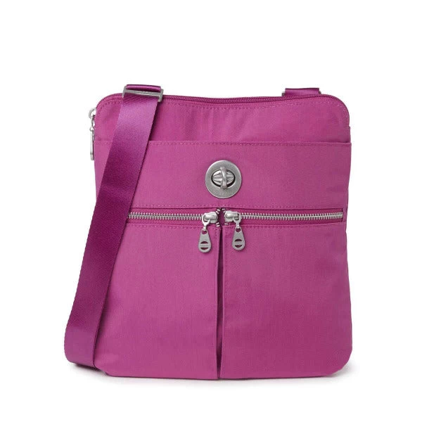 Baggallini Madras RFID Crossbody Bag Deep Fuchsia 1 Baggallini Madras RFID Crossbody Bag Deep Fuchsia