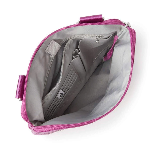 Baggallini Madras RFID Crossbody Bag Deep Fuchsia 3 Baggallini Madras RFID Crossbody Bag Deep Fuchsia - Image 3