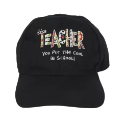 Teacher Put The Cool In School Embroidered Baseball Cap Hat