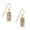 Silver Forest Earrings Rose Gold Oval On Gold Rectangle