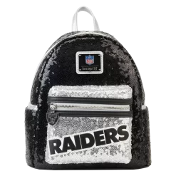 Loungefly NFL Las Vegas Raiders Sequin Mini Backpack