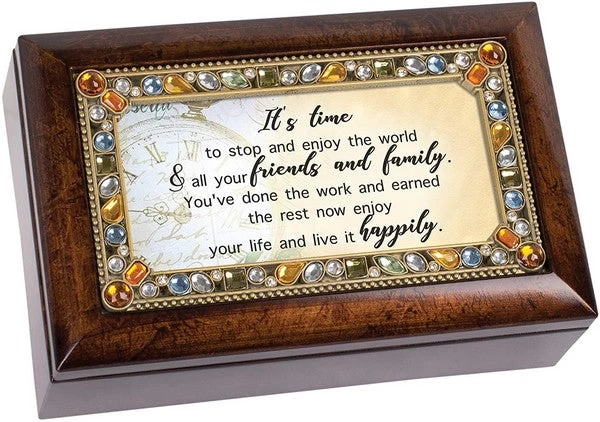 Time To Enjoy The World Amber Earth Tone Jeweled Petite Music Box Plays Wonderful World 1 Time To Enjoy The World Amber Earth Tone Jeweled Petite Music Box Plays Wonderful World