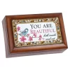 You Are Beautiful Both Inside And Out Jeweled Music Jewelry Keepsake Box