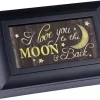 Love You To The Moon And Back Matte Black Jewelry Music Box Plays Wonderful World