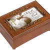 Behold Children Are A Gift Woodgrain Embossed Jewelry Music Box Plays Amazing Grace