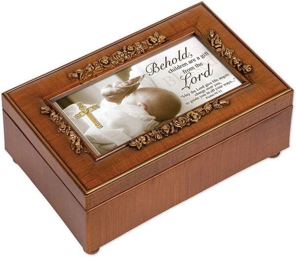 Behold Children Are A Gift Woodgrain Embossed Jewelry Music Box Plays Amazing Grace 1 Behold Children Are A Gift Woodgrain Embossed Jewelry Music Box Plays Amazing Grace