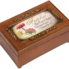 Friend Never Know How Much Woodgrain Embossed Jewelry Music Box Plays What Friends Are For