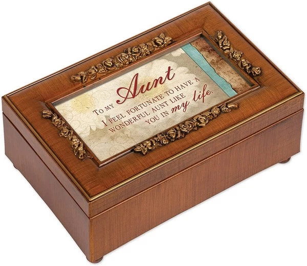 Aunt Fortunate To Have You Woodgrain Embossed Jewelry Music Box Plays Wonderful World 1 Aunt Fortunate To Have You Woodgrain Embossed Jewelry Music Box Plays Wonderful World