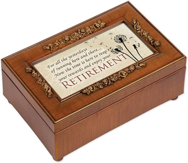 Reward Enjoy Retirement Woodgrain Embossed Jewelry Music Box Plays You Light Up My Life 1 Reward Enjoy Retirement Woodgrain Embossed Jewelry Music Box Plays You Light Up My Life