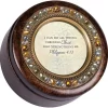 All Things Through Christ Amber Earth Tone Jewelry Music Box Plays How Great Thou Art