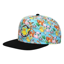 Pokemon Pikachu AOP Rubber Patch Youth Flat Bill Snapback