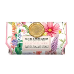 Michel Design Works Field Of Flowers Scented Bath Soap Bar, 8.7 Oz.
